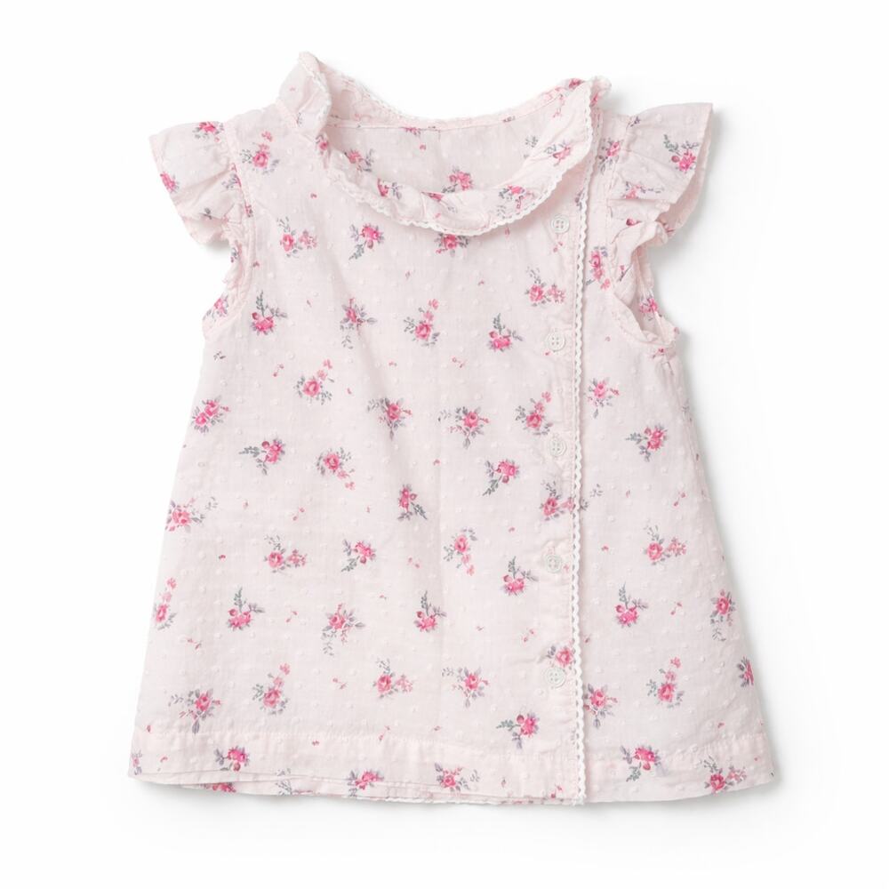 Petite Lucette Paris Pink Floral Top Girls Size 5
